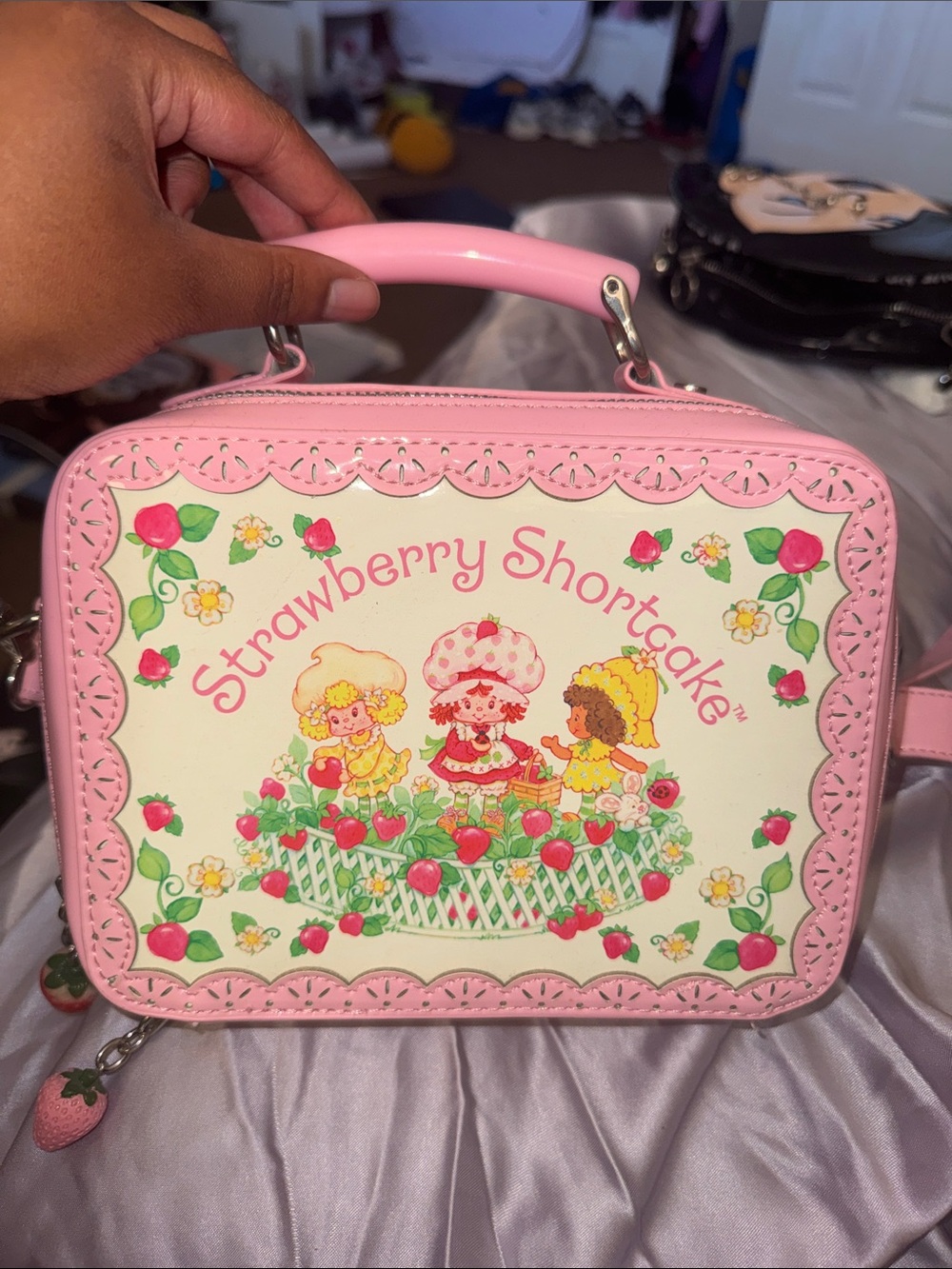 Pink Top- Strawberry Shortcake character Handle Bag